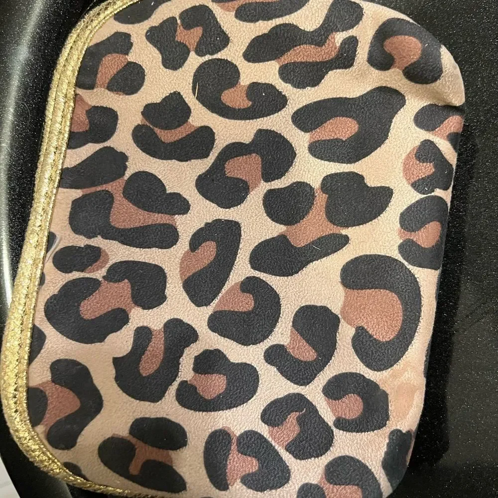 TRINA Leopard Print Makeup Bag